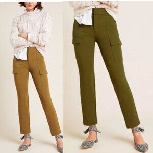 Anthropologie Green Cargo Pants Size 12